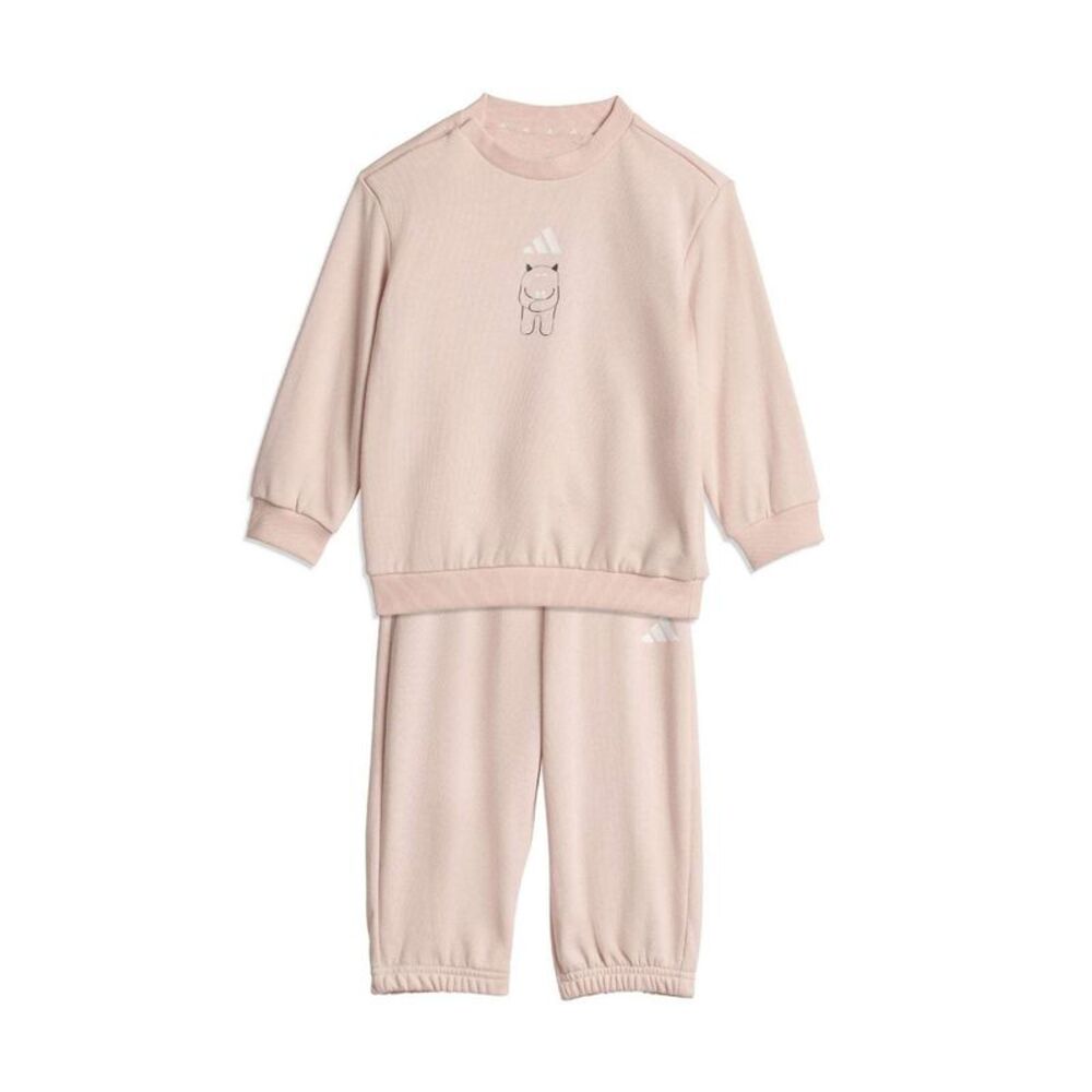 Adidas Childrens/Kids Monster Tracksuit Set / Blush Pink/White